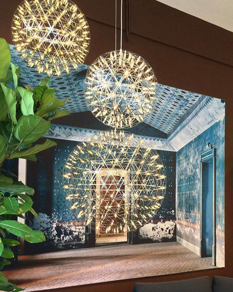 Designer LED Sphere Chandelier with Adjustable Height