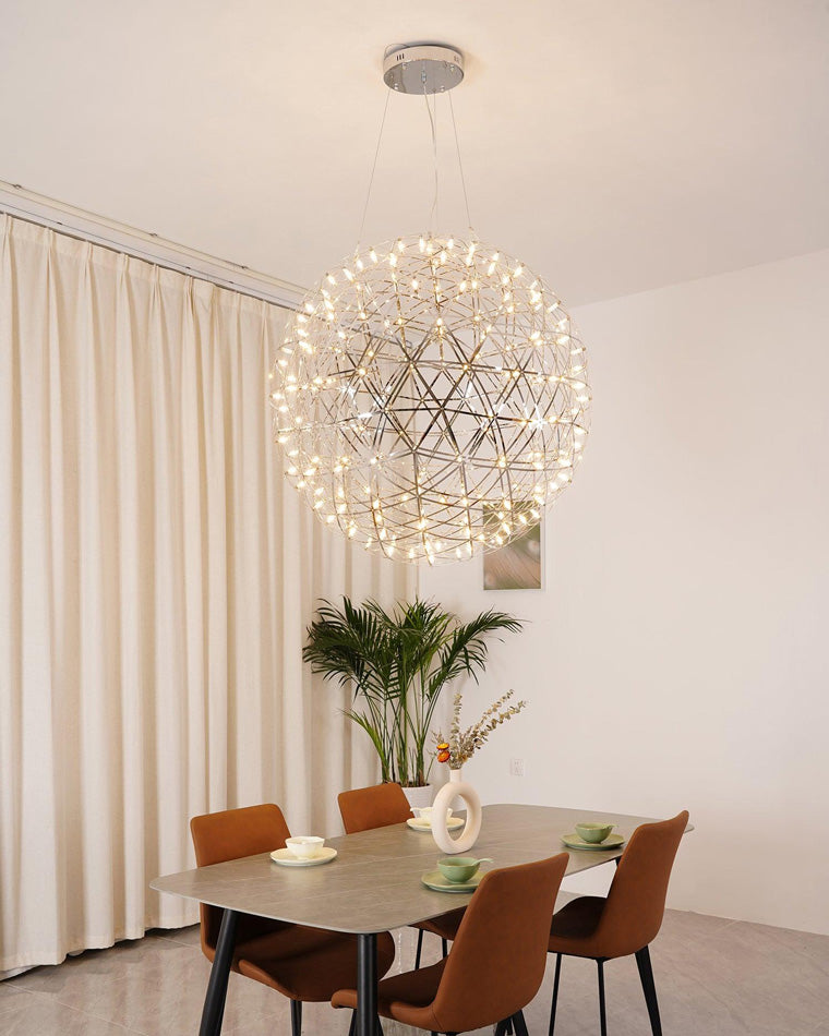Designer LED Sphere Chandelier with Adjustable Height