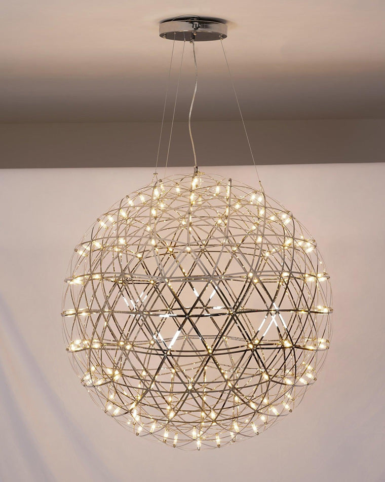 Designer LED Sphere Chandelier with Adjustable Height
