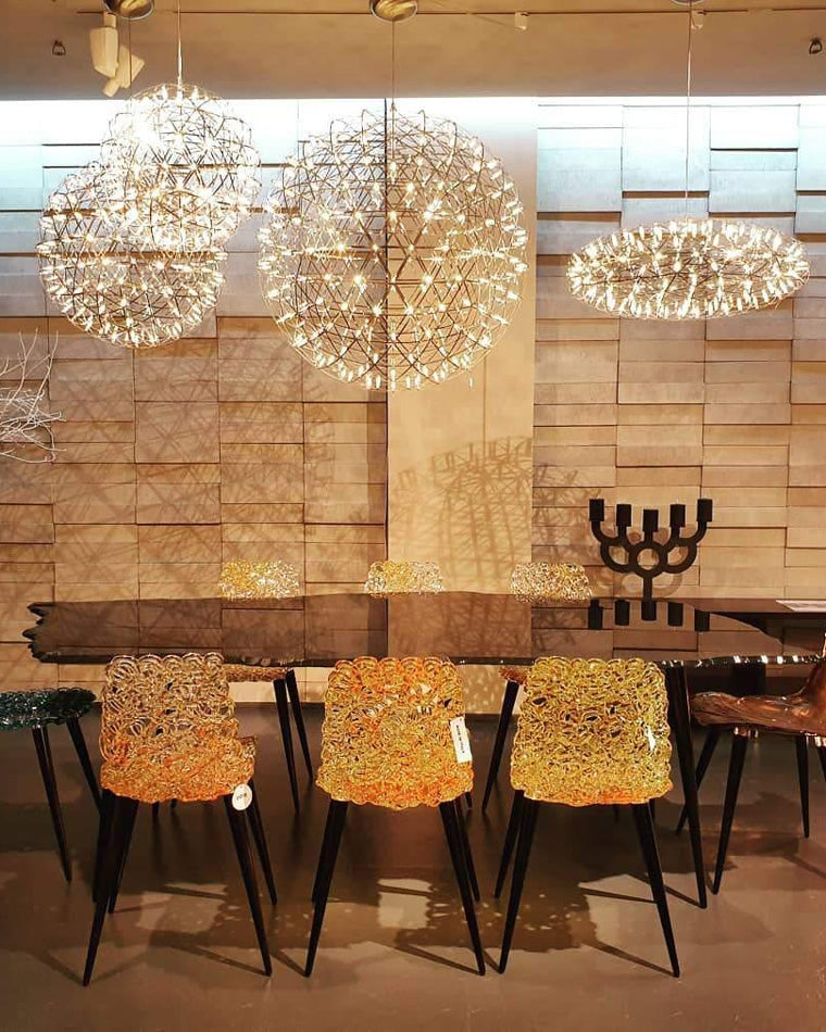 Designer LED Sphere Chandelier with Adjustable Height