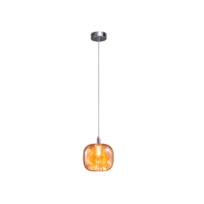 Modern Coloured Glass Multi Pendant Chandelier