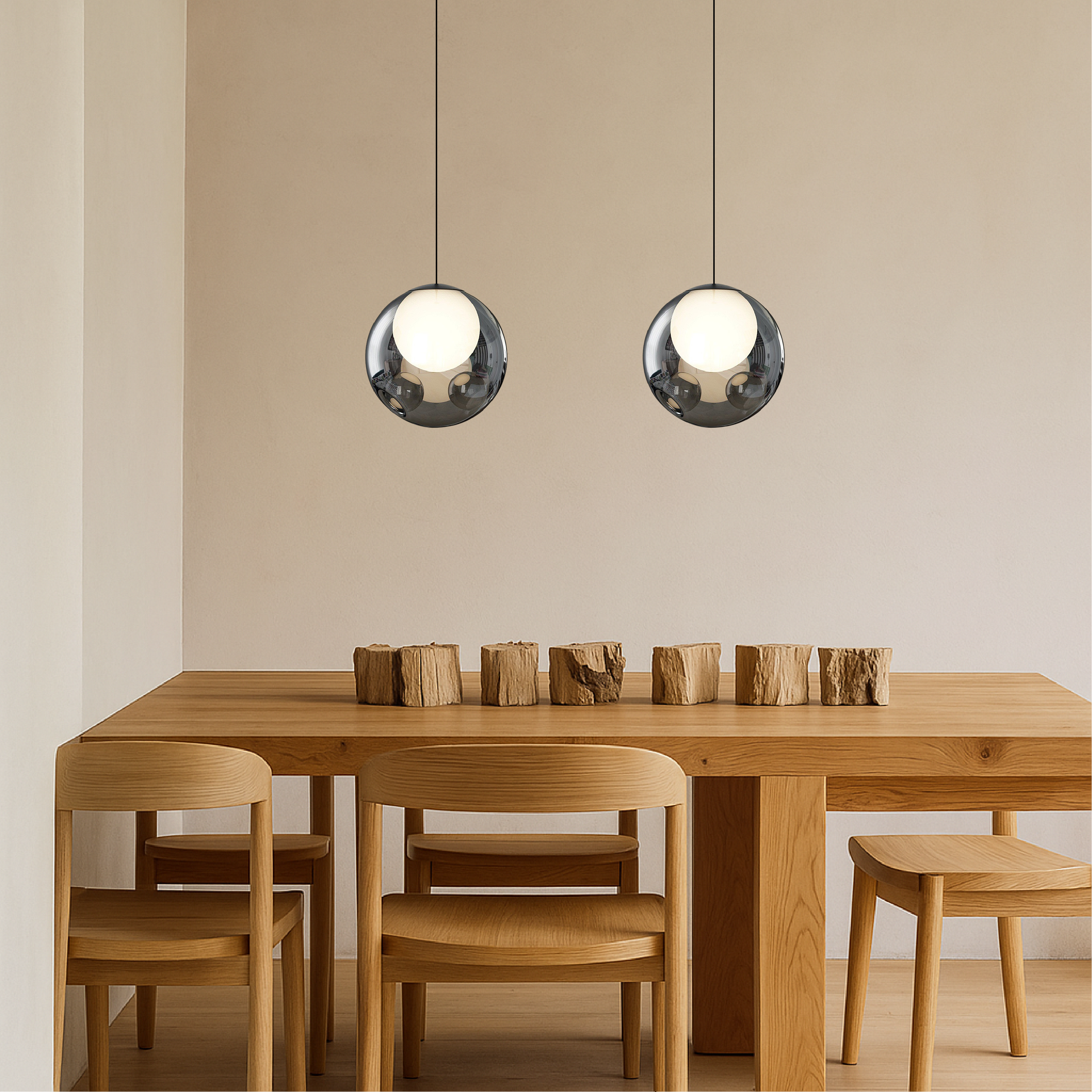 Glanzende Italiaanse glazen hanglamp
