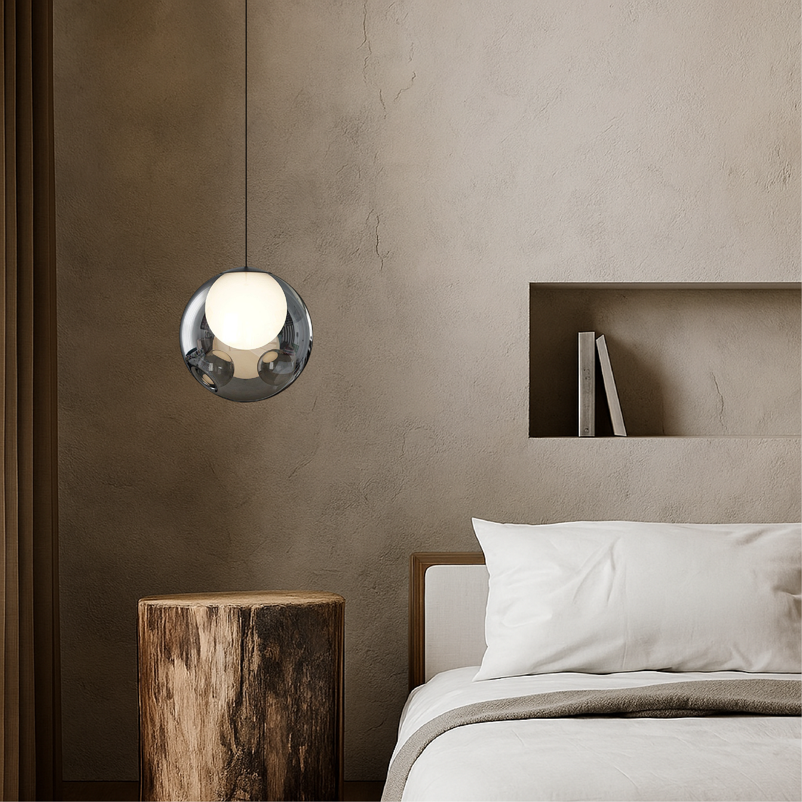 Glanzende Italiaanse glazen hanglamp