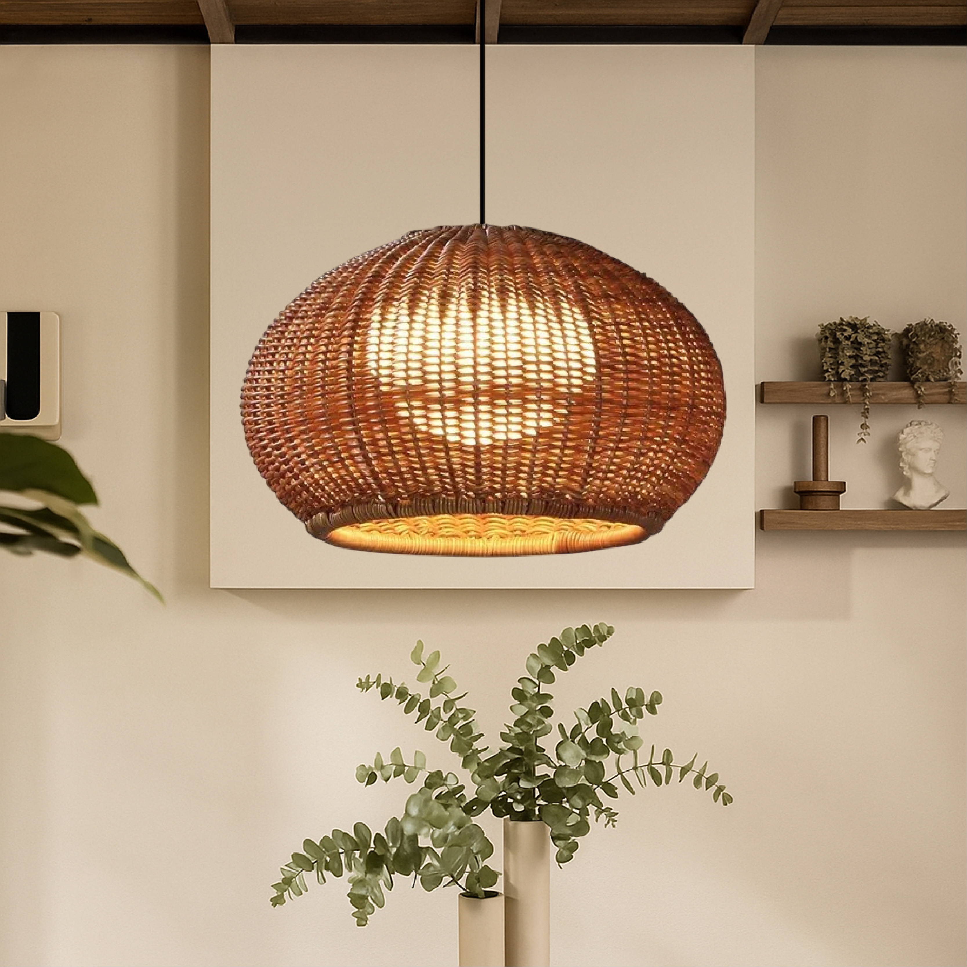 Organic Bamboo Pendant Light