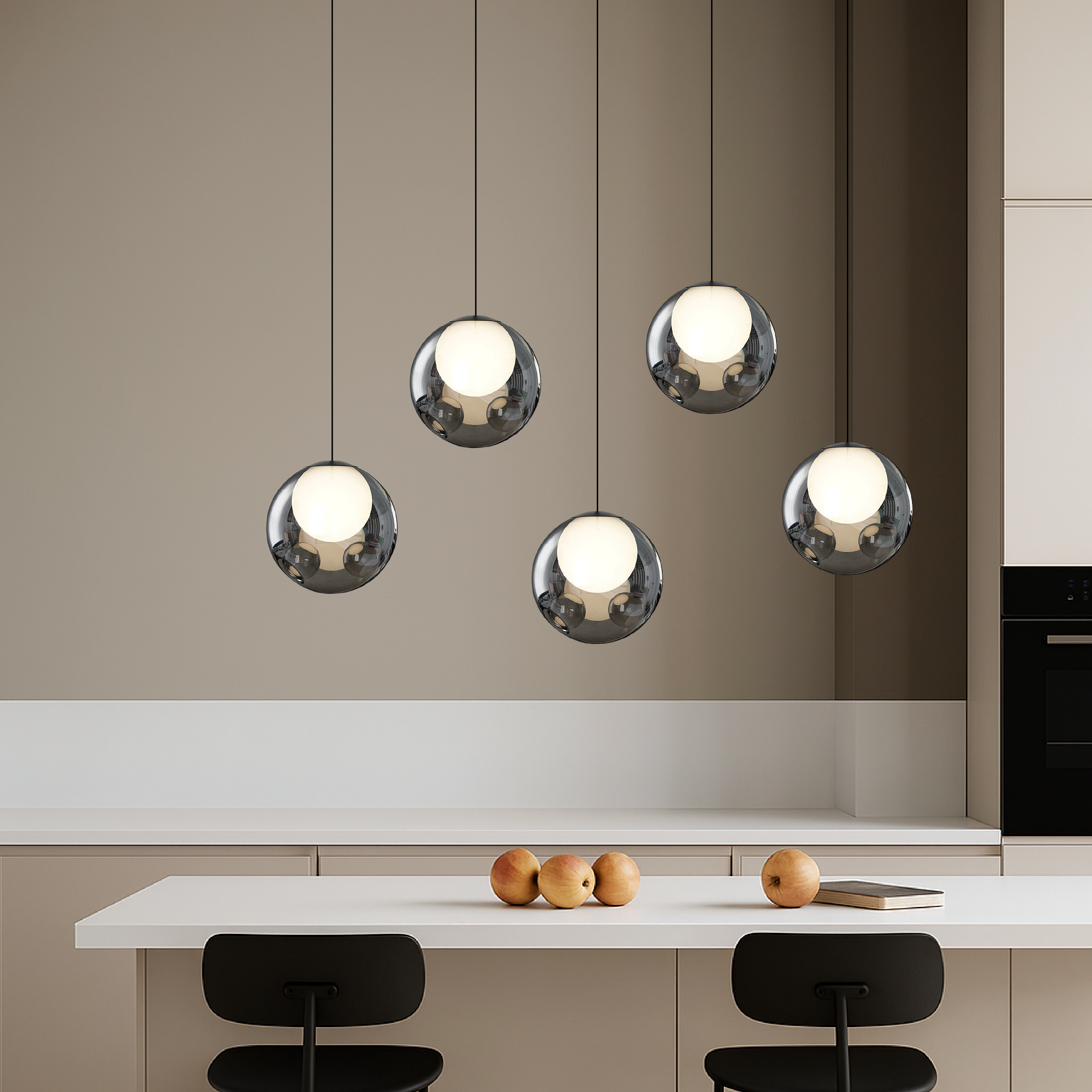 Glanzende Italiaanse glazen hanglamp