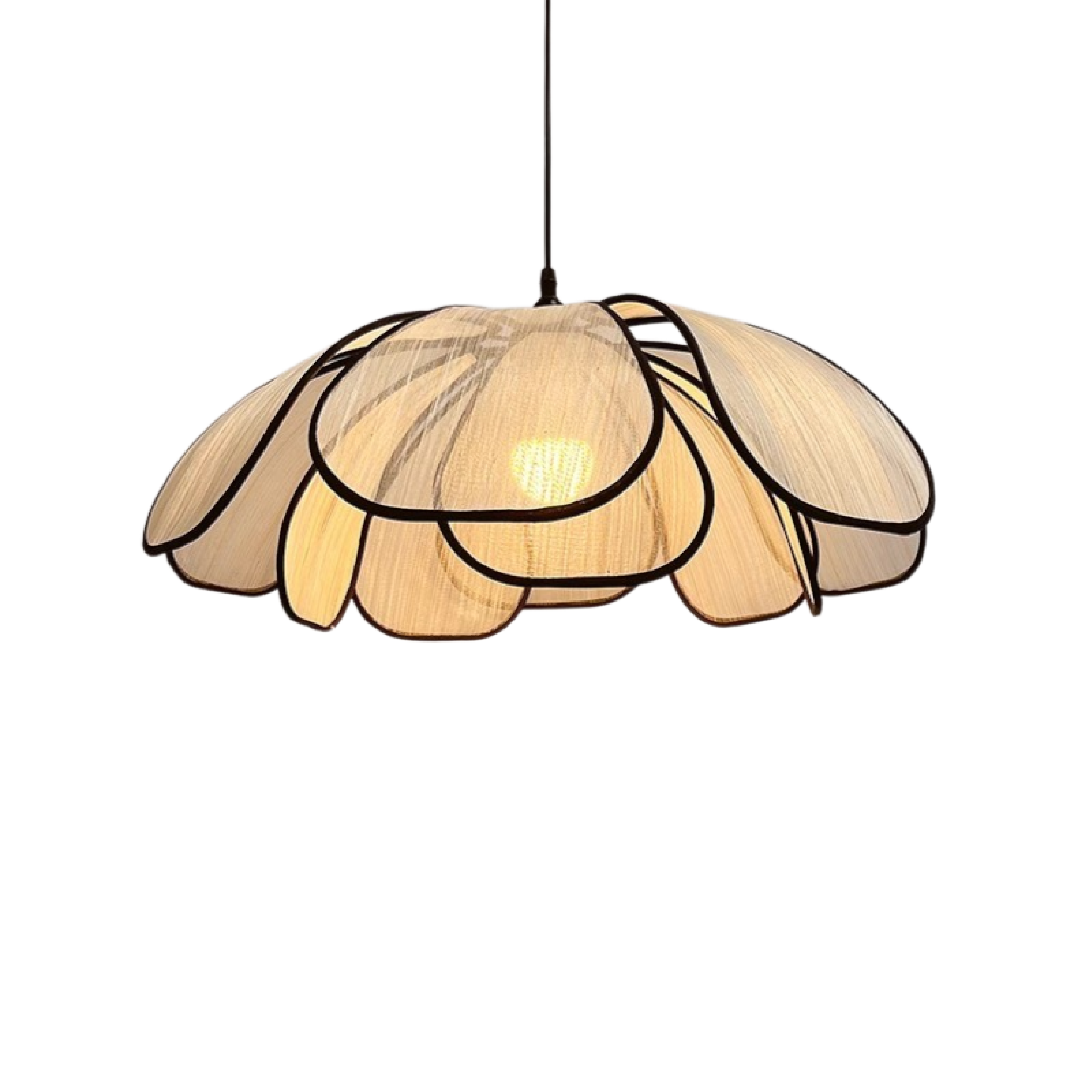 Scandinavian Wooden Flower Pendant Light