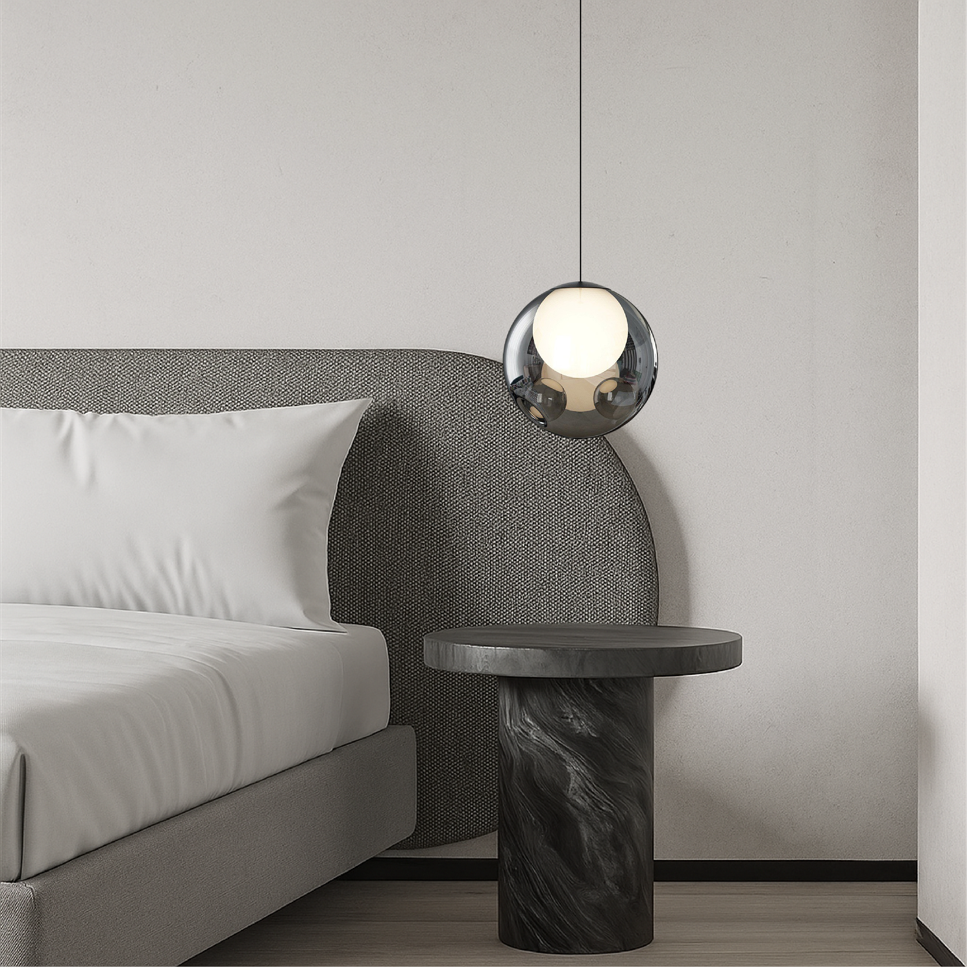 Glanzende Italiaanse glazen hanglamp