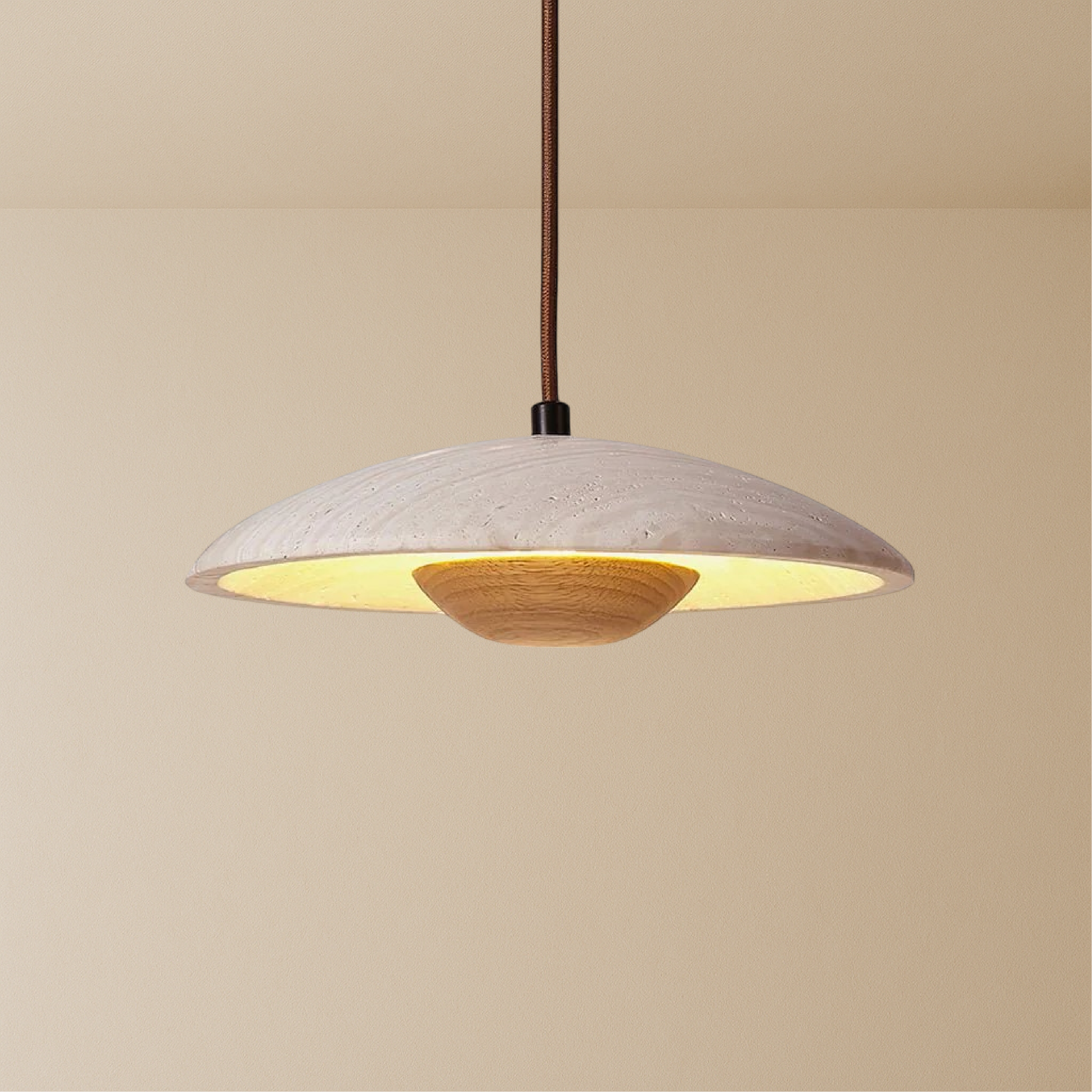 Travertijn steen hanglamp