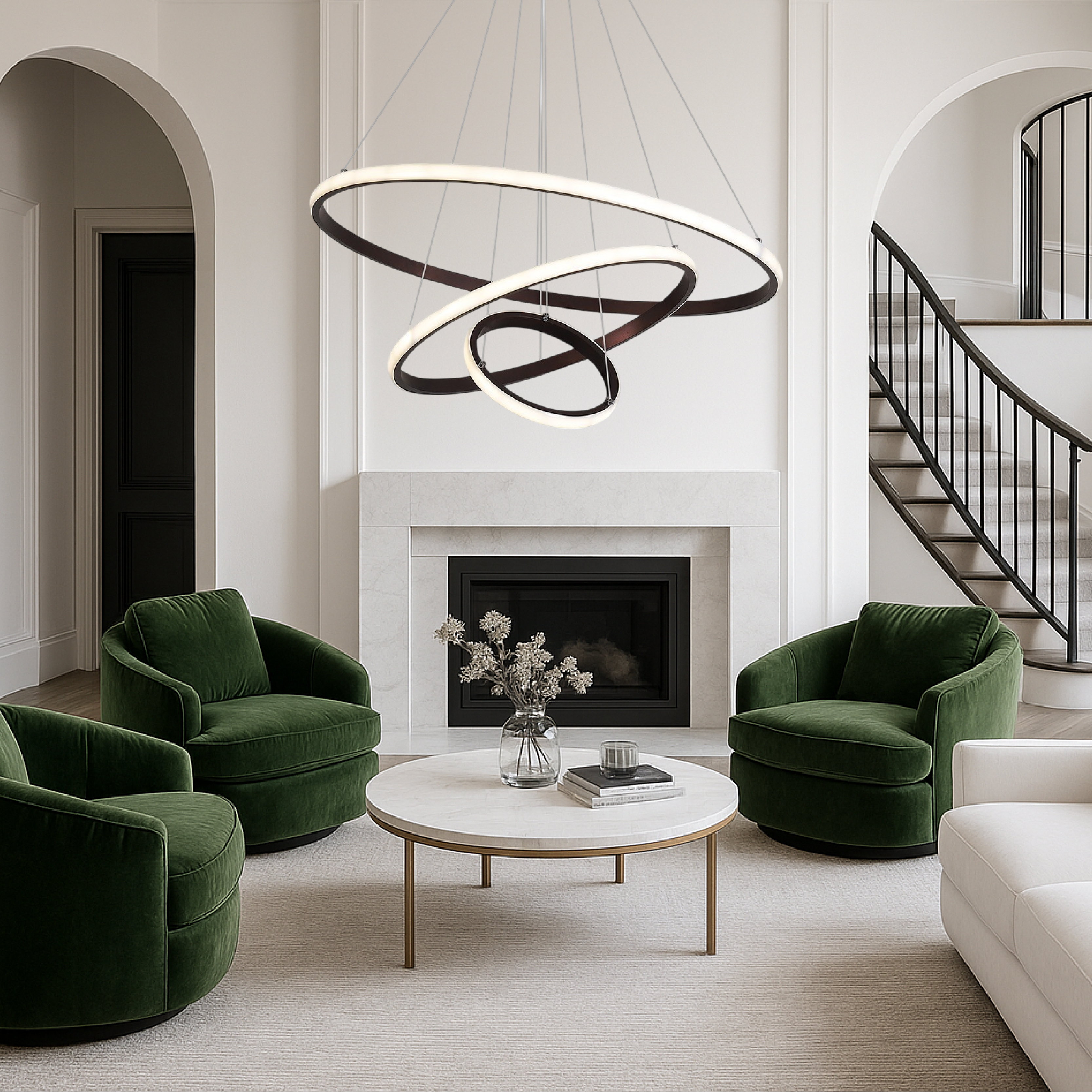 3-Layer Modern Spiral LED Chandelier