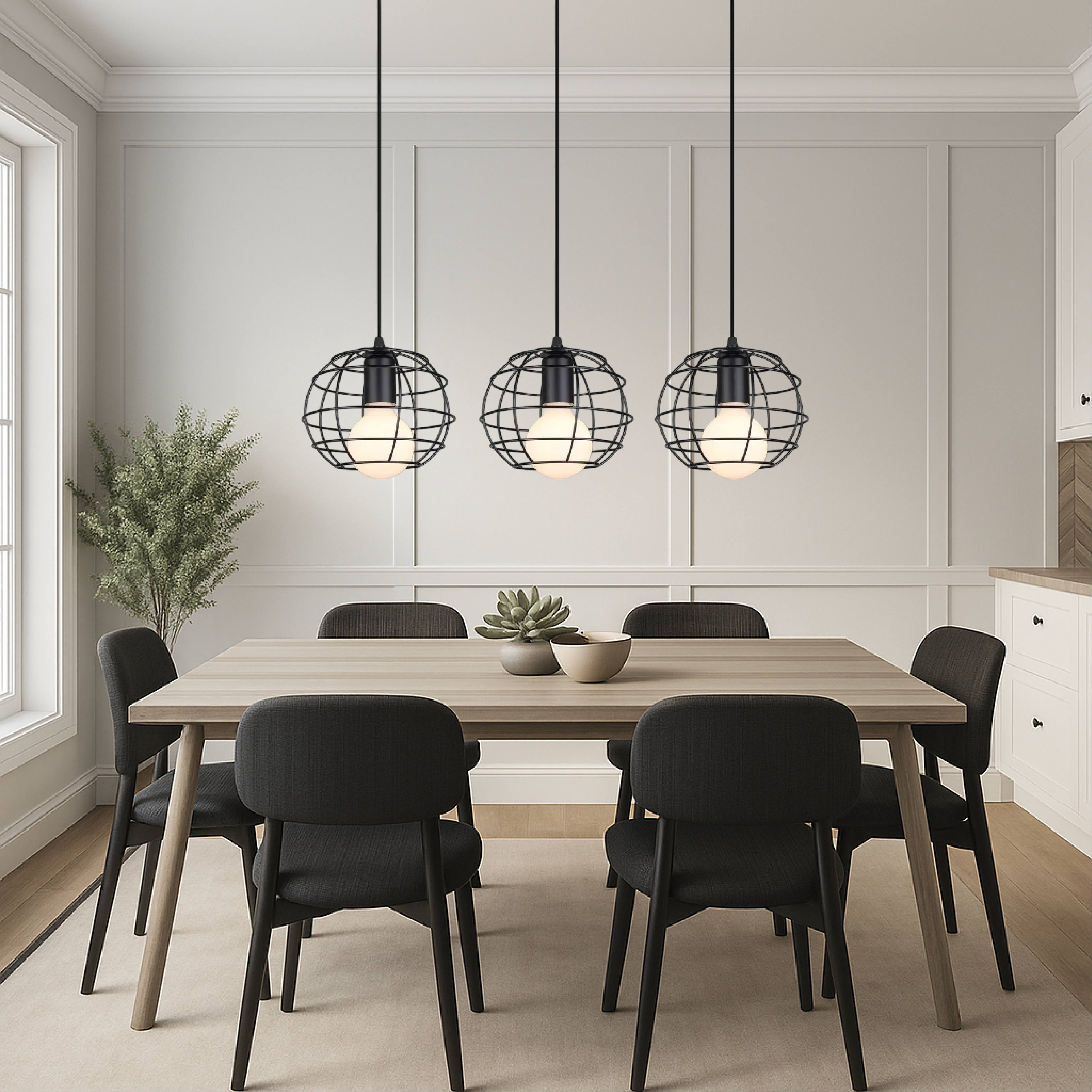 3-Head Dining Table Pendant Light