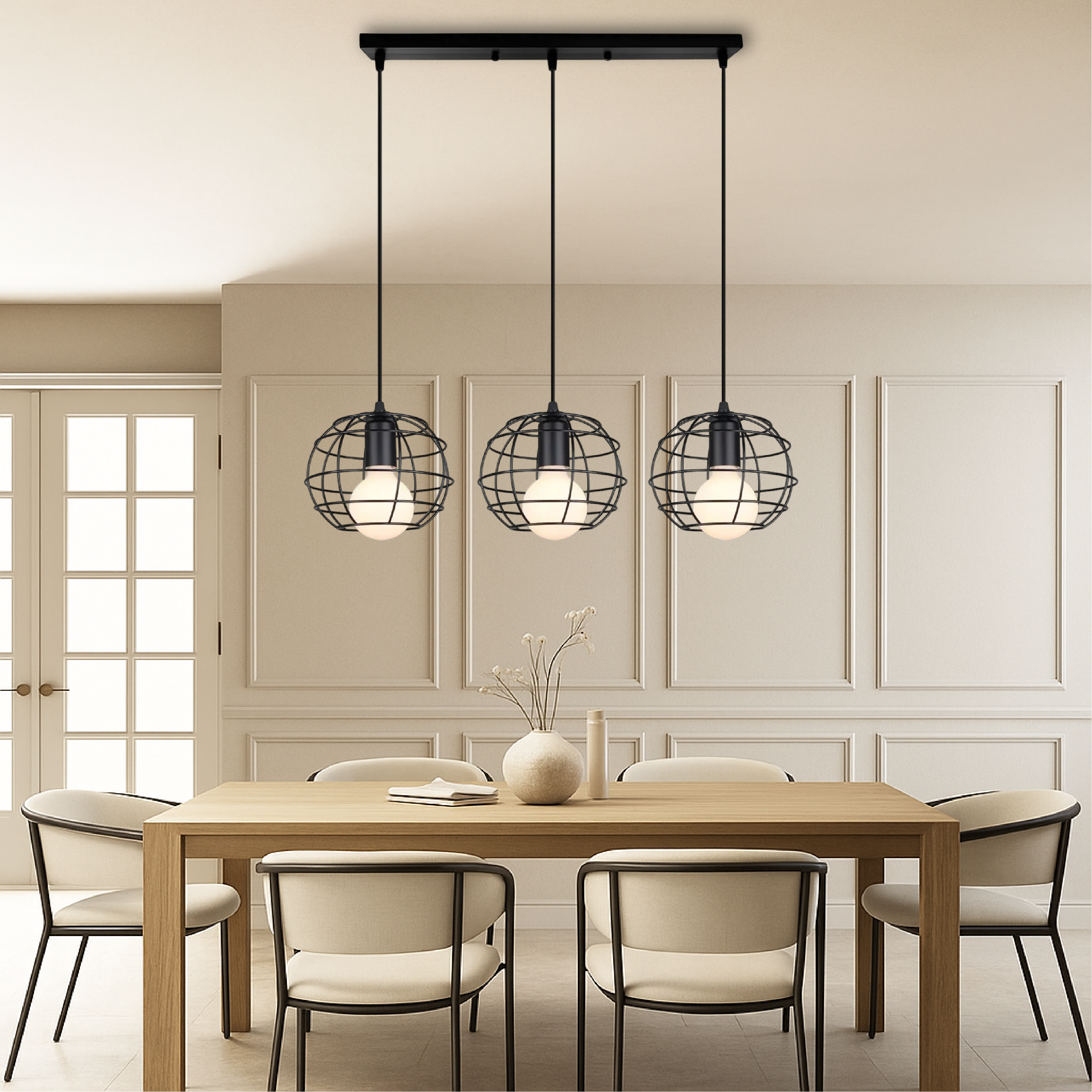 3-Head Dining Table Pendant Light