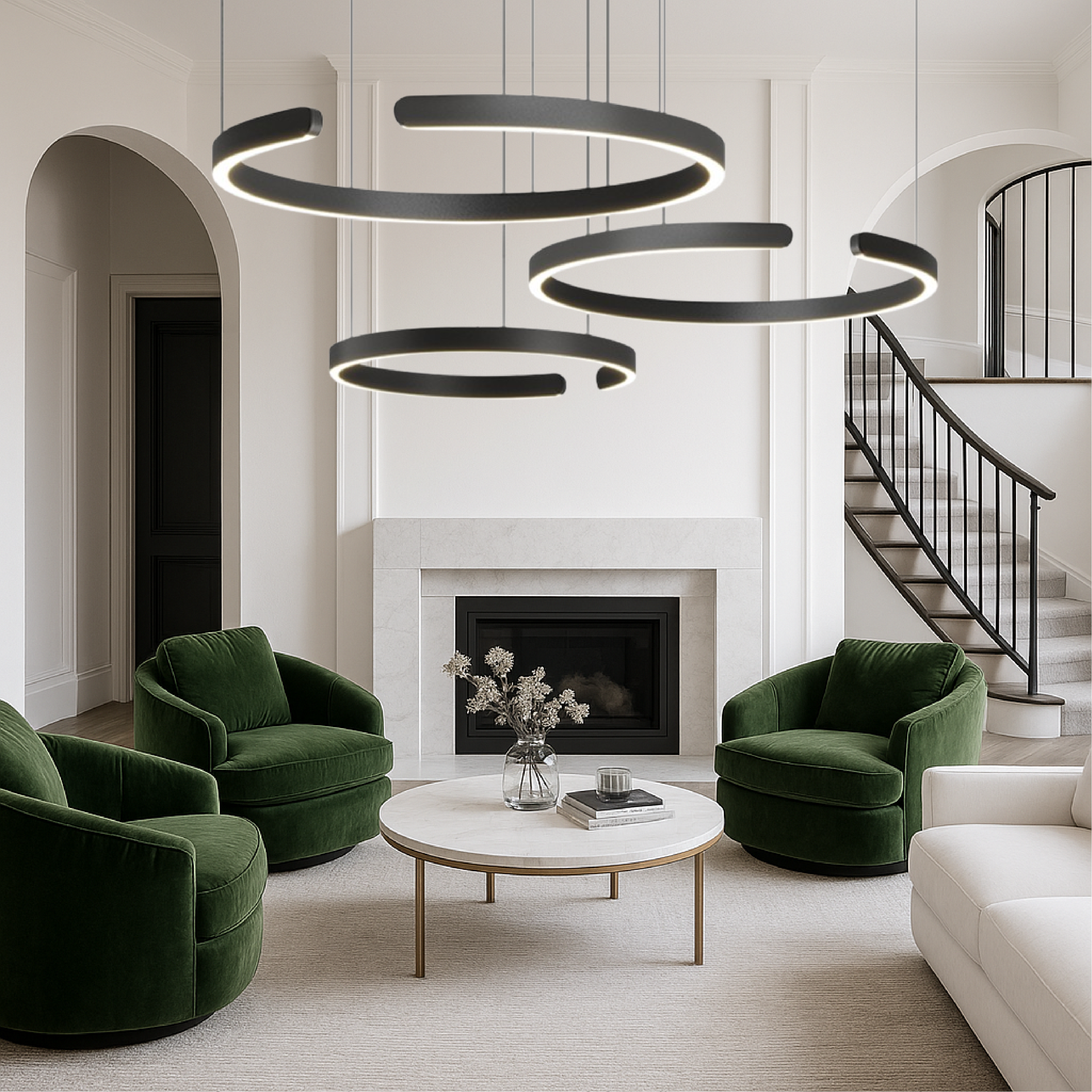 3-Rings  Scandinavian Pendant Light