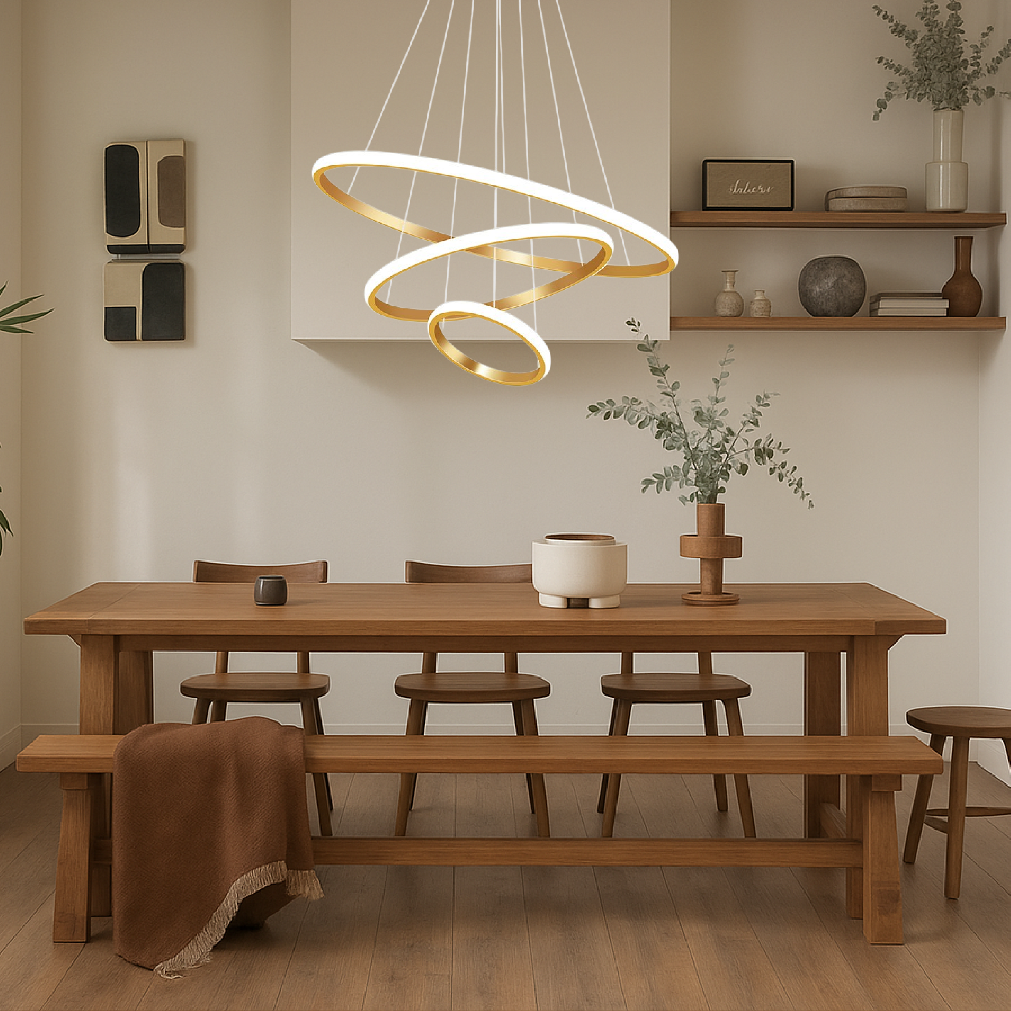 3-Layer Modern Spiral LED Chandelier