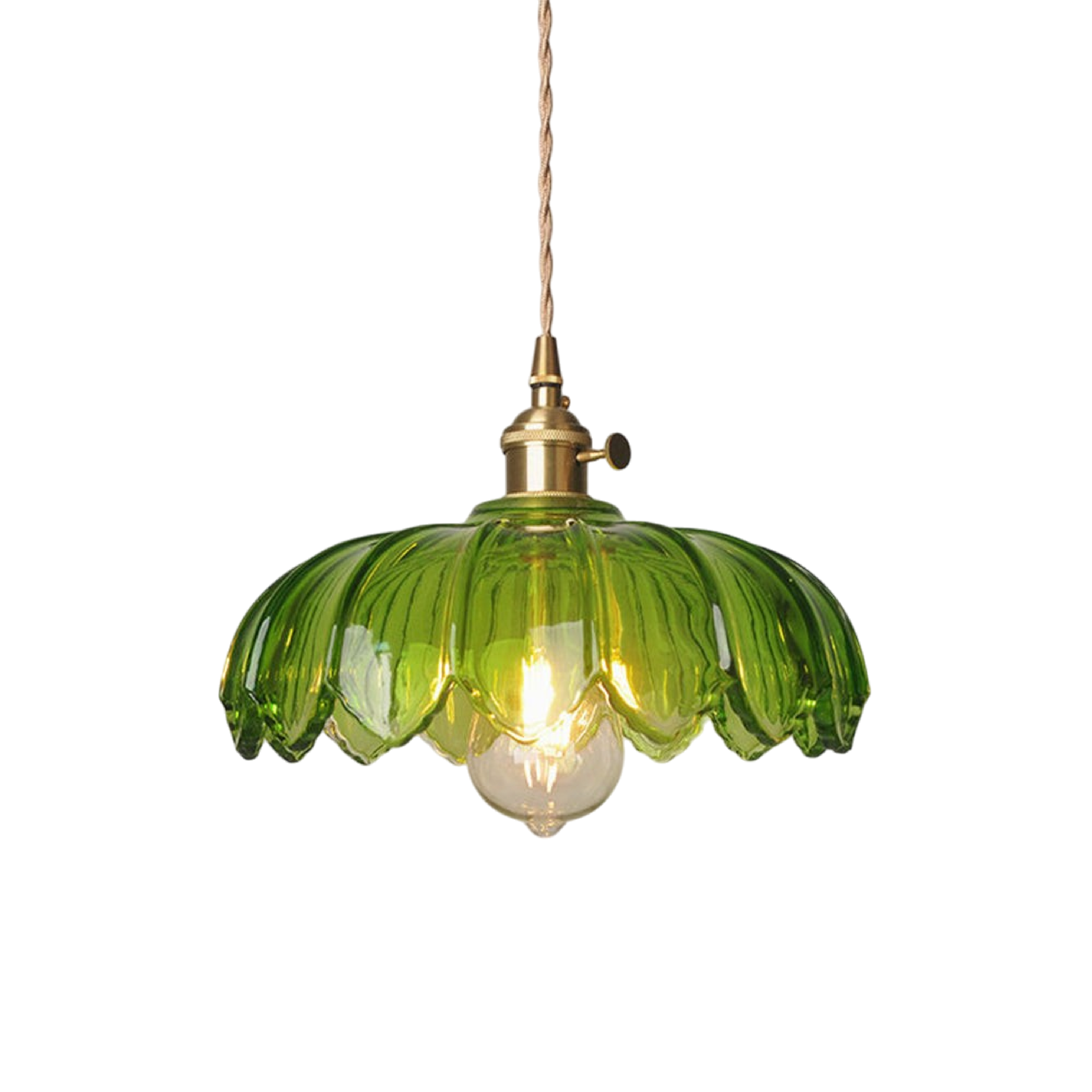 Retro Blossom-Shaped Glass Ceiling Pendant