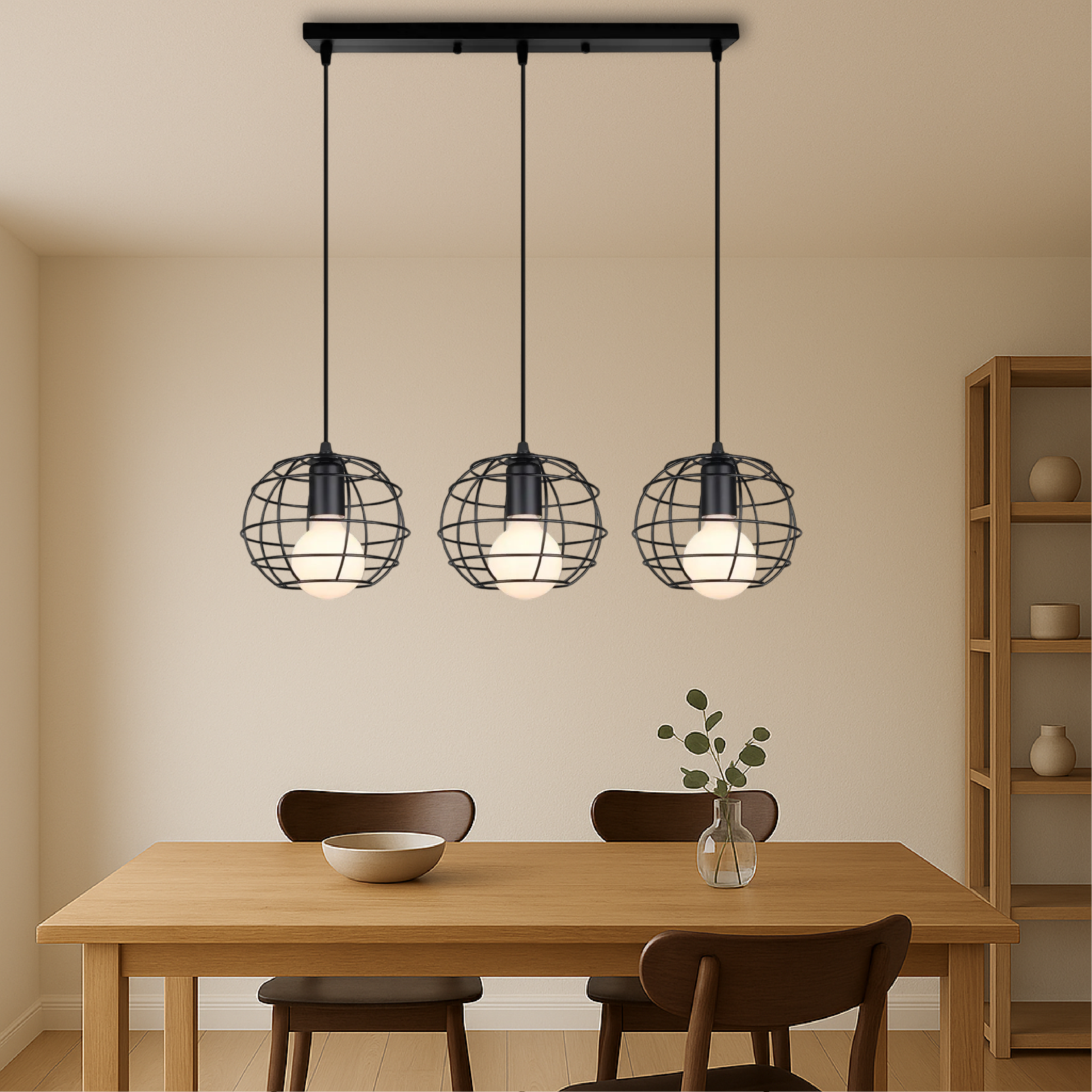 3-Head Dining Table Pendant Light