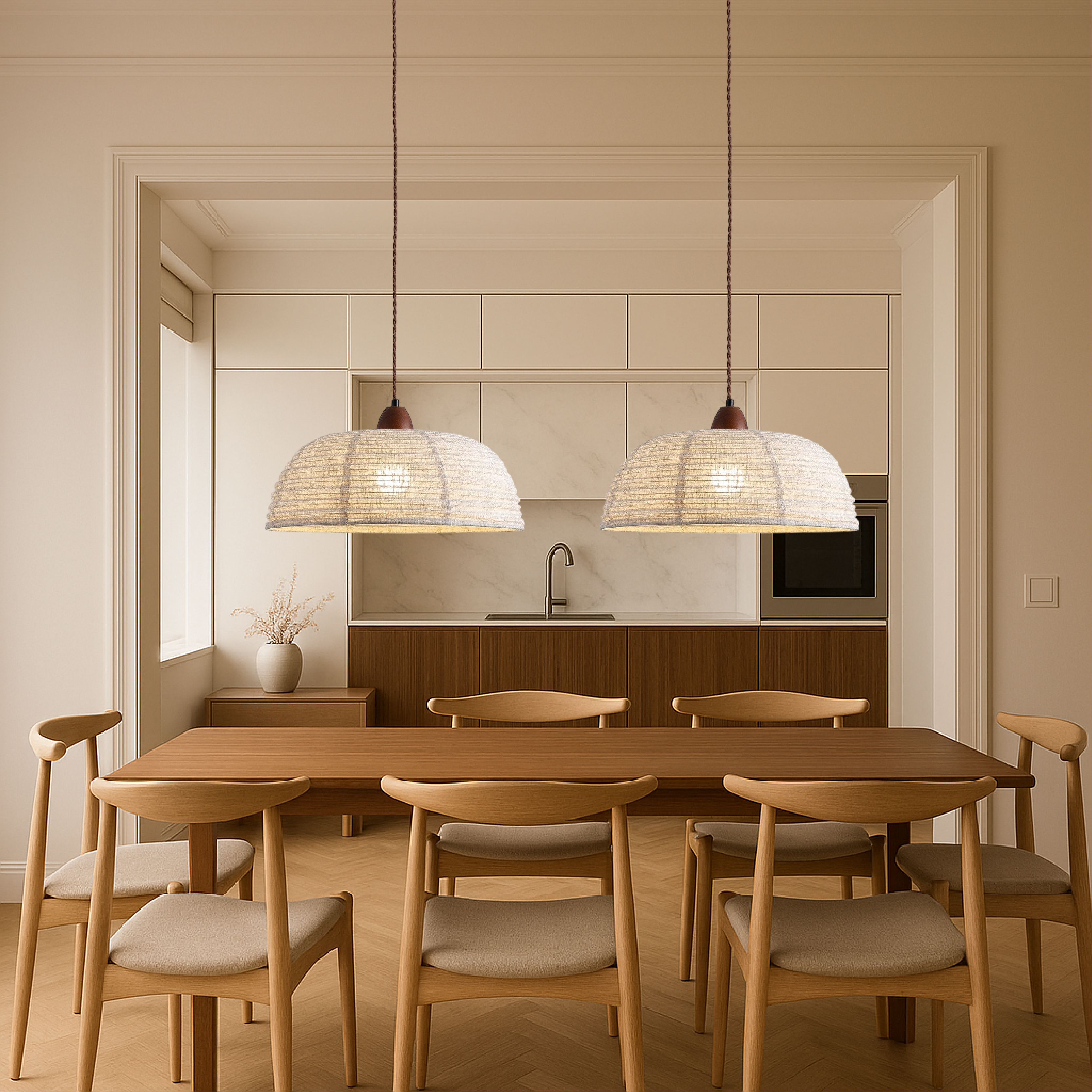 Scandinavian Fabric Pendant Light