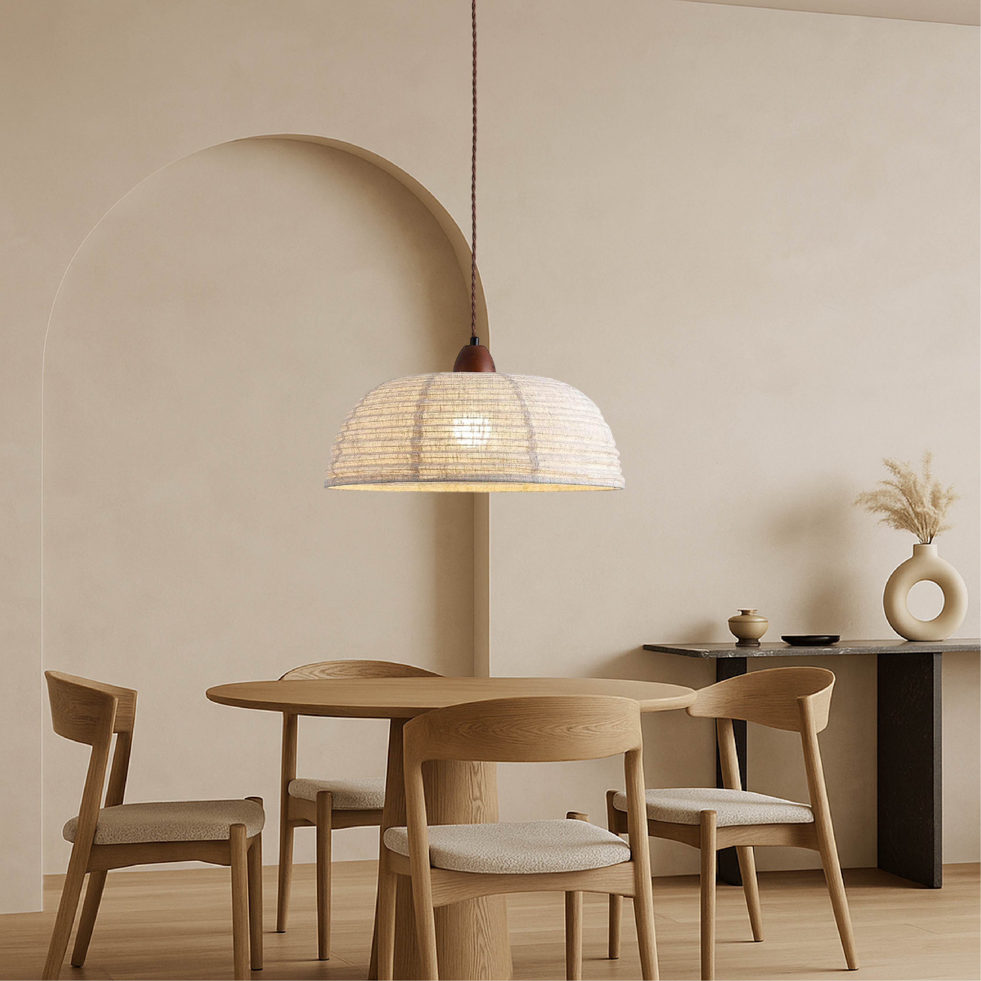Scandinavian Fabric Pendant Light