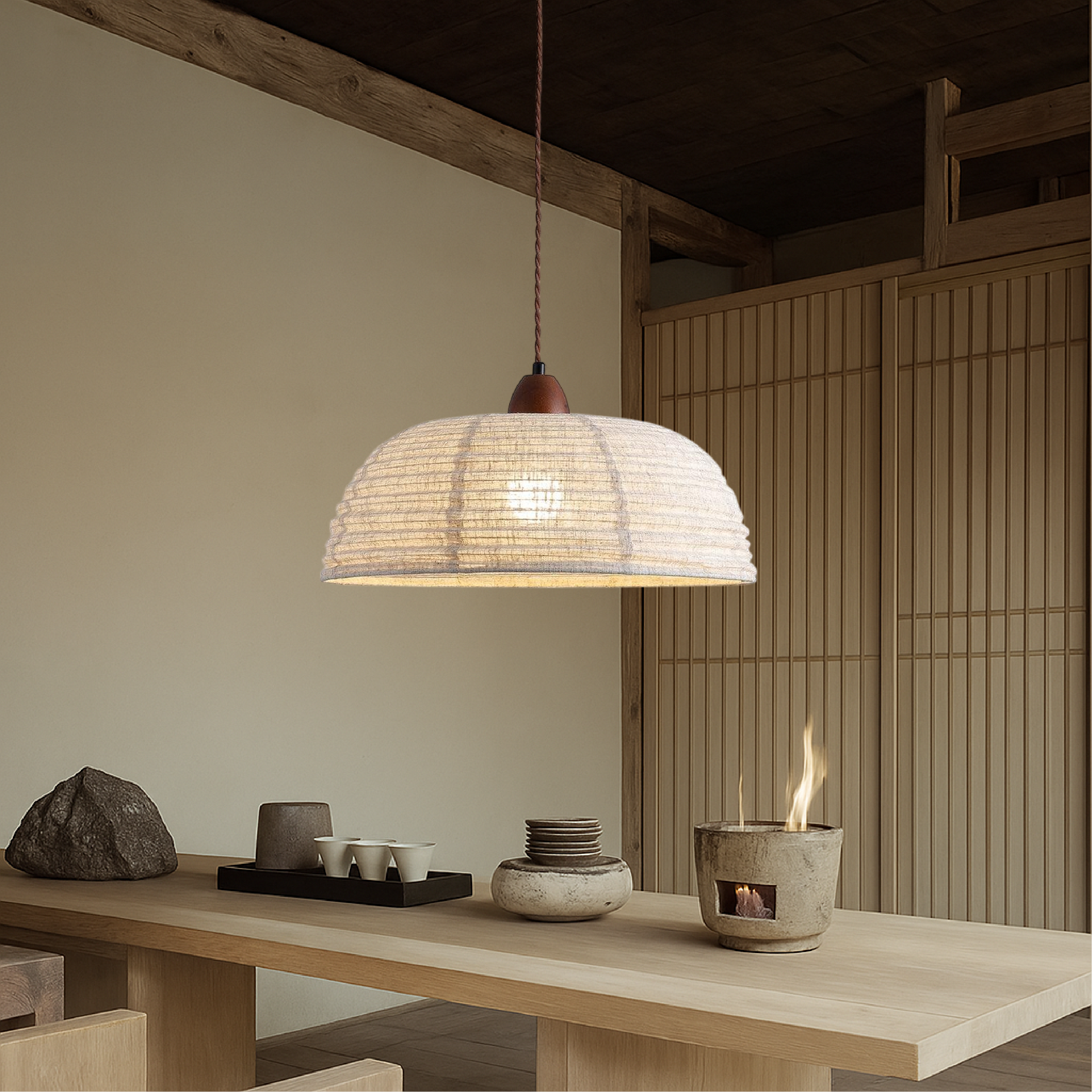 Scandinavian Fabric Pendant Light