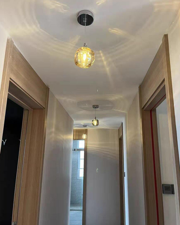 Modern Coloured Glass Multi Pendant Chandelier