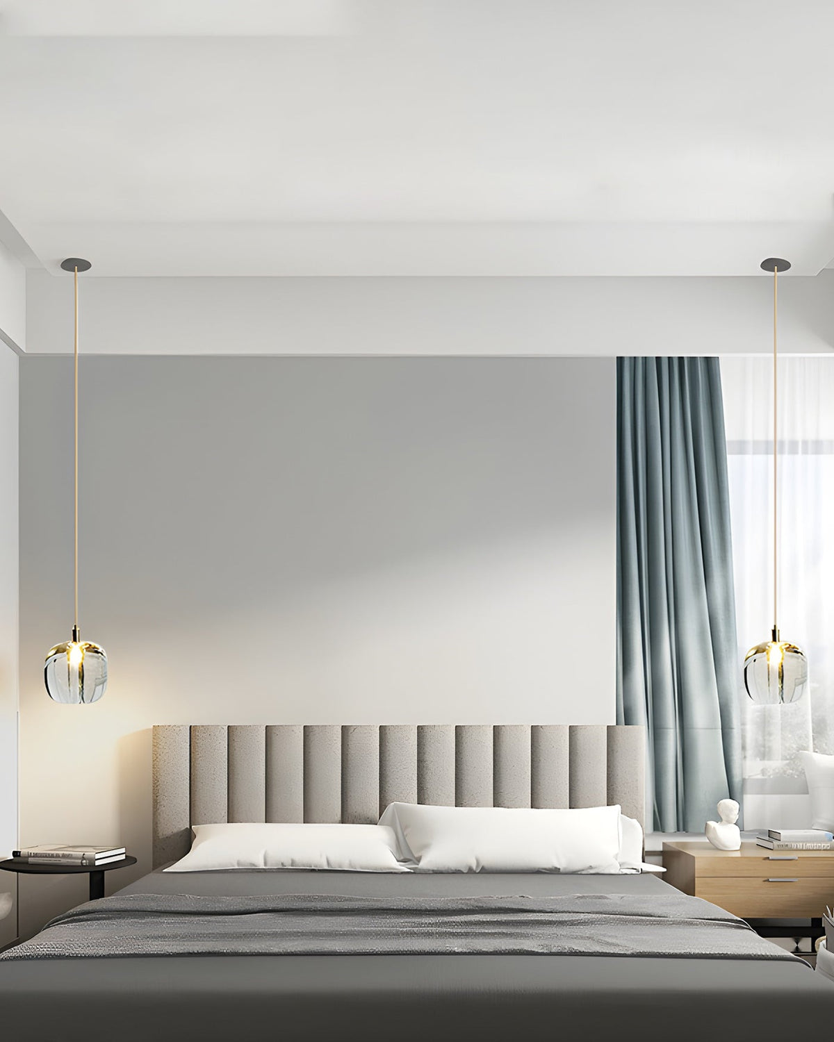 Modern Coloured Glass Multi Pendant Chandelier