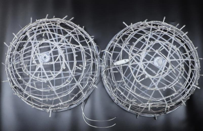 Hanging LED Sphere Lights with Metal Wire Ball Design