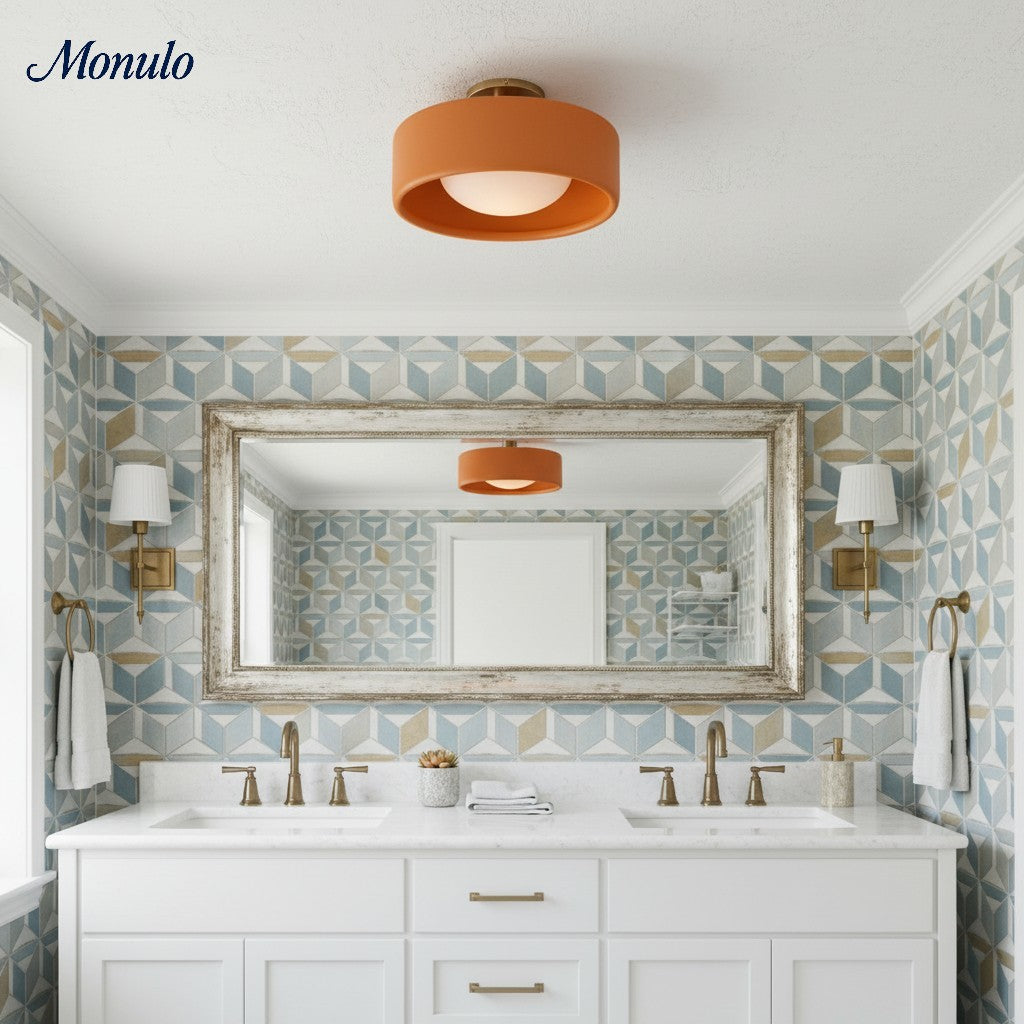 Porcelain Flush Mount Ceiling Light