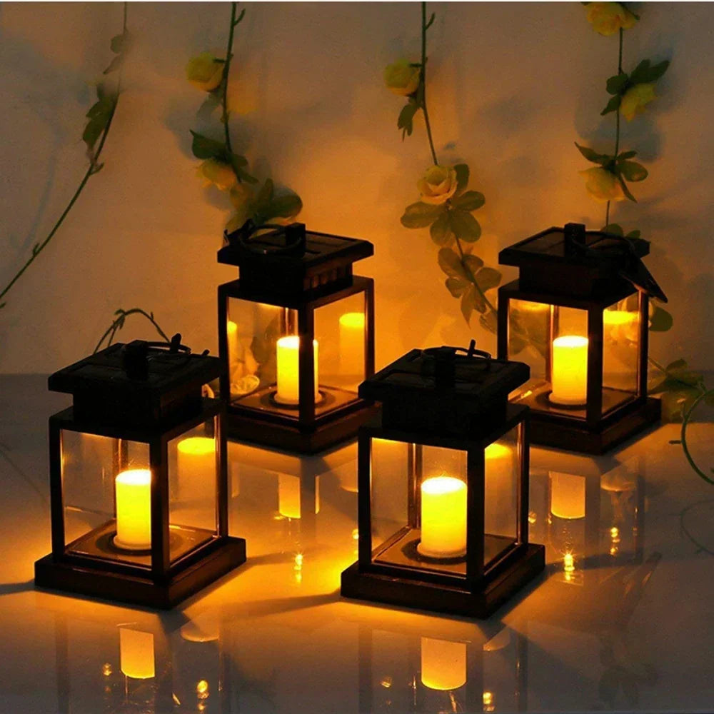 Solar LED Outdoor Lantern for Christmas Window Decorations