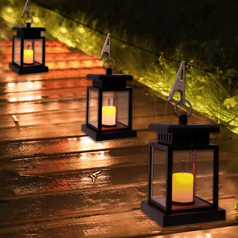 Solar LED Outdoor Lantern for Christmas Window Decorations