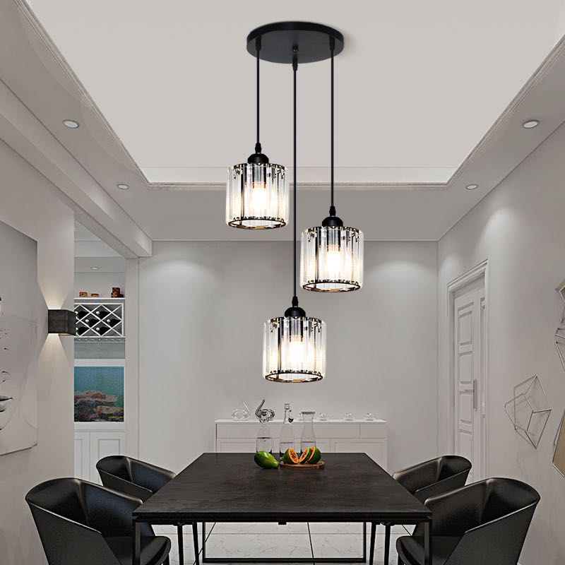 Cluster Pendant Light with Cylindrical Glass Shades