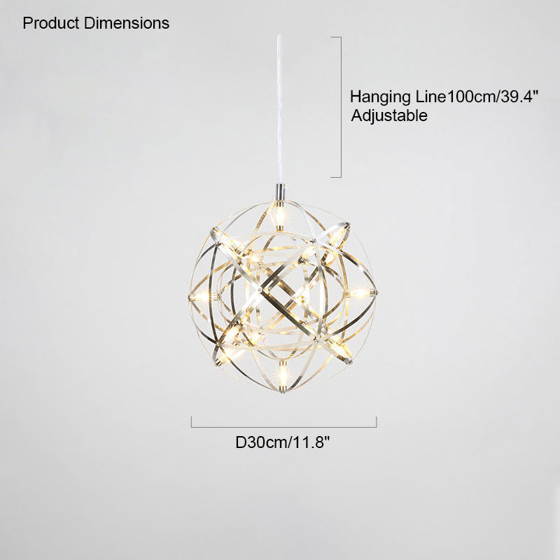 Designer LED Sphere Chandelier with Adjustable Height