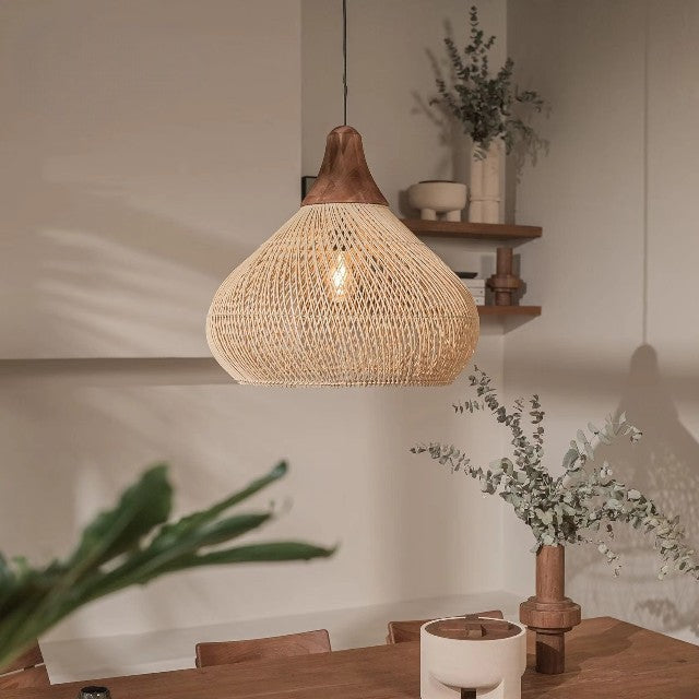Japanese Woven Pendant Light