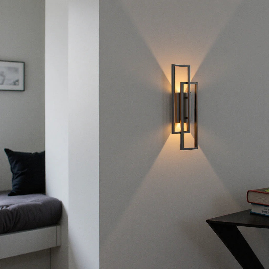 Wall Mounted LED Light With Double Rectangle Frame