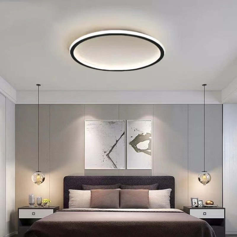 Modern LED Flush Mount Ceiling Light Round Slim Indoor Lamp