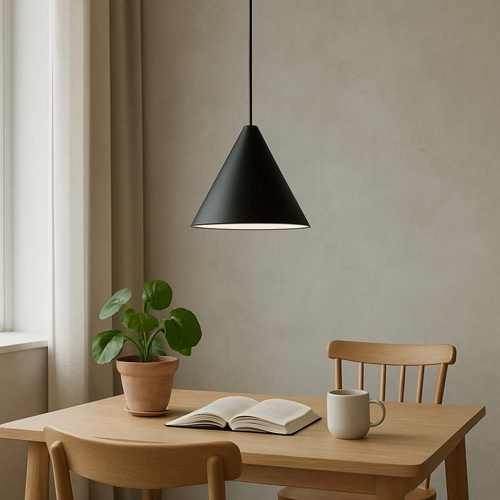 Modern Black Cone Pendant Lamp