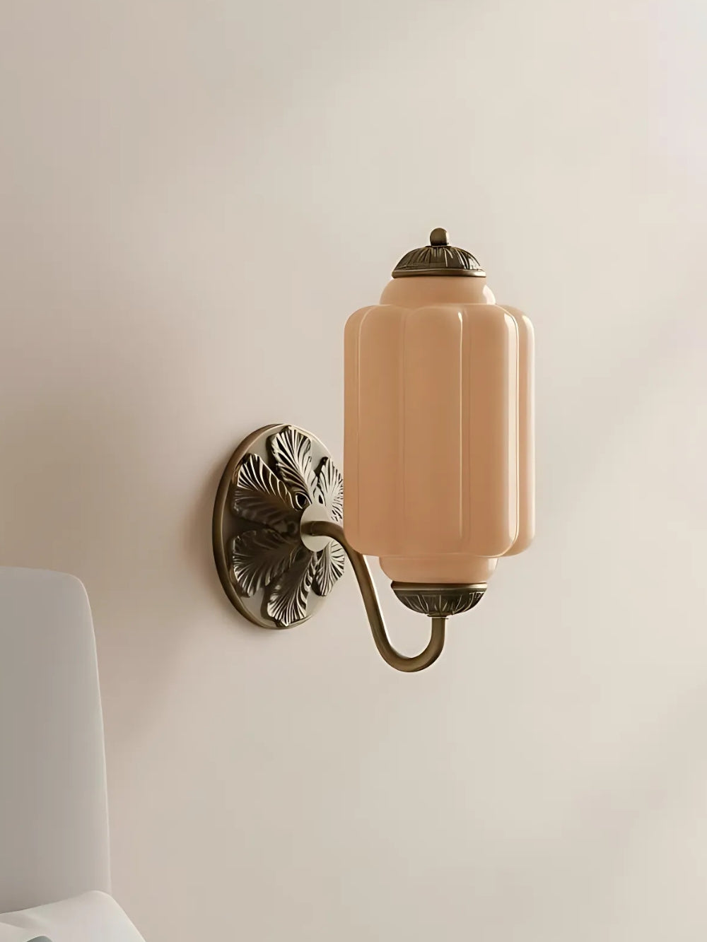 Vintage Milk Glass Wall Sconce Light