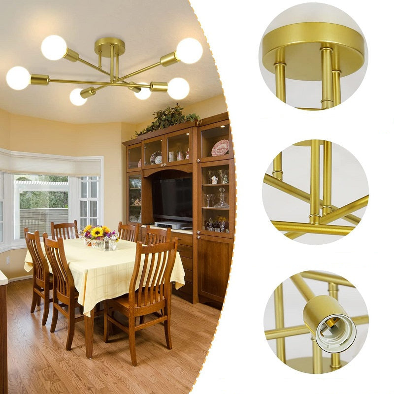 Lustre LED moderne semi-plafonnier pour le salon