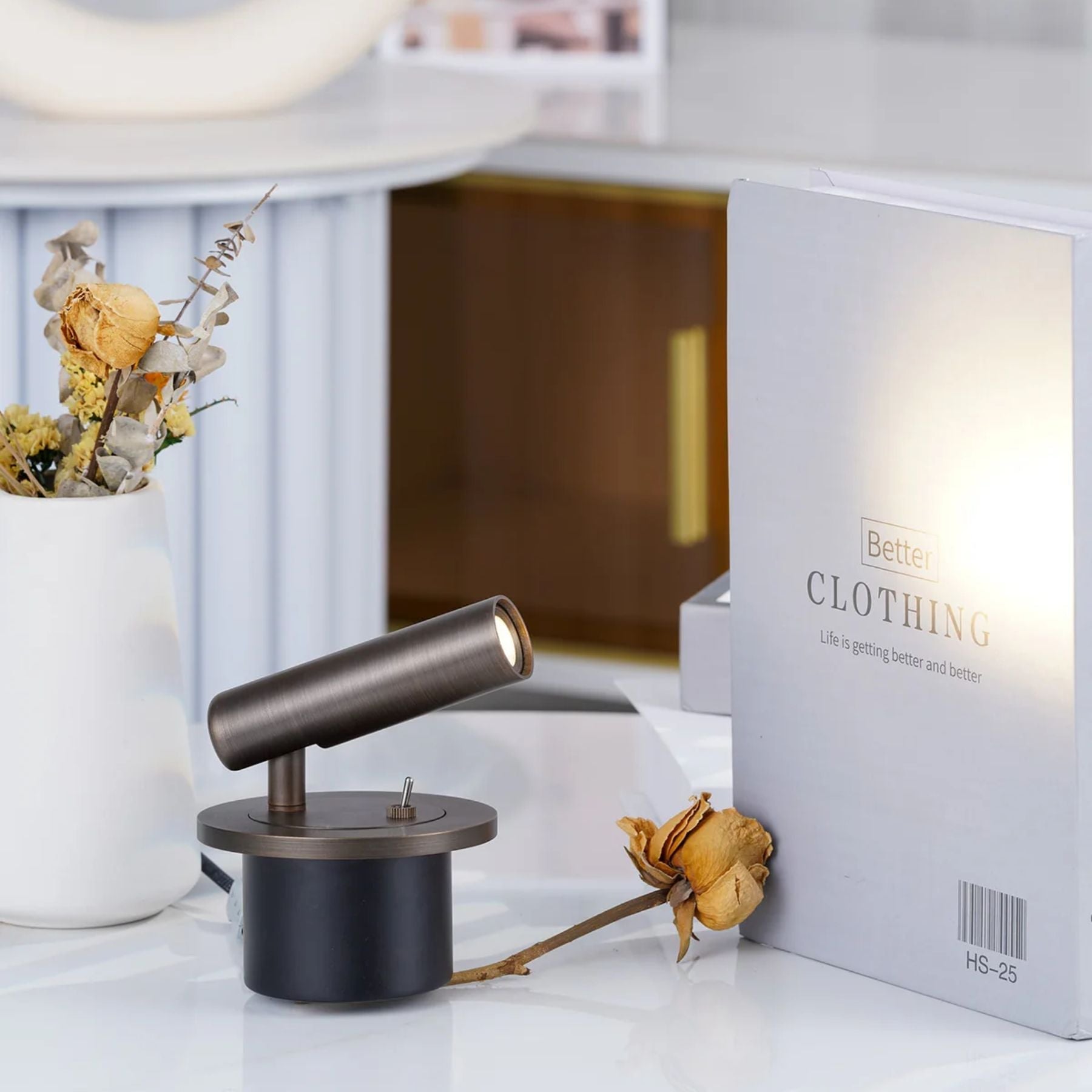 Adjustable Metal Wall Reading Lamp with Cylindrical Head