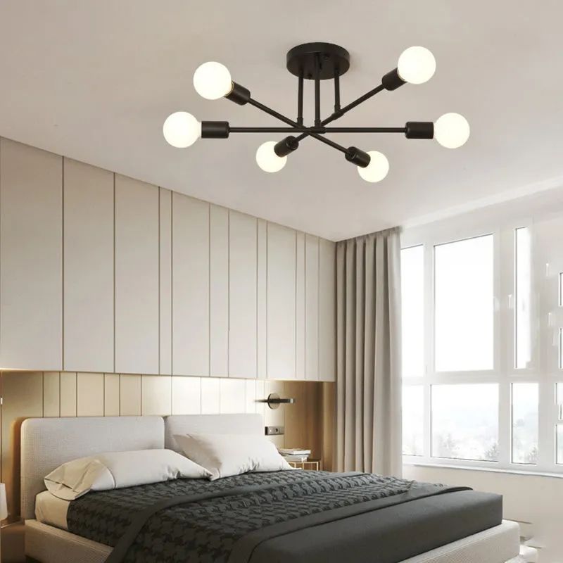 Lustre LED moderne semi-plafonnier pour le salon