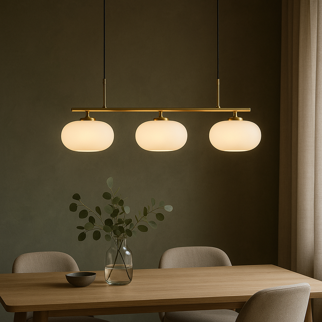 Modern 3-Light Bauhaus Island Pendant