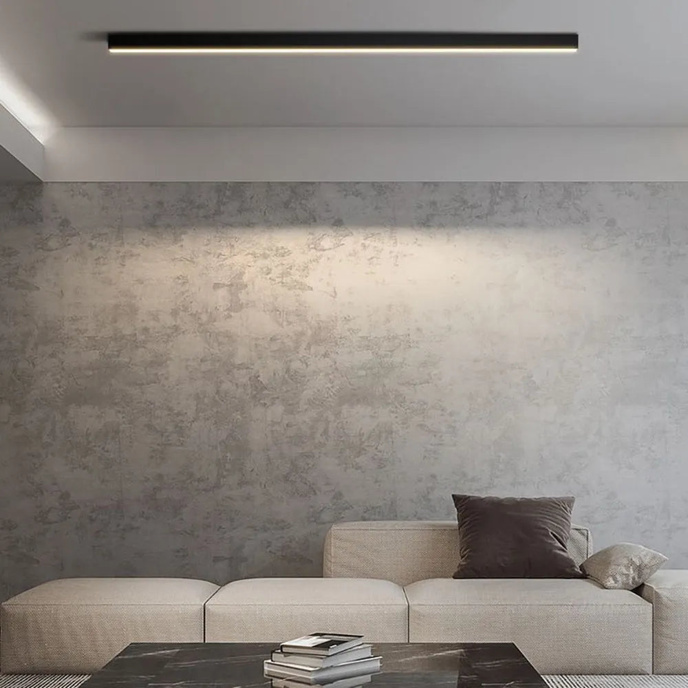 Minimalist Linear Black LED Ceiling Light