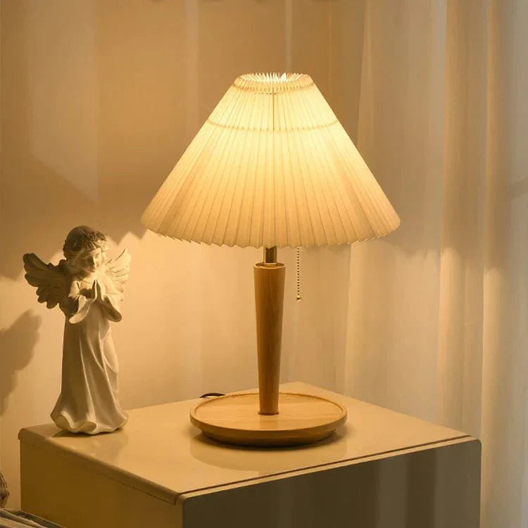 Vintage Wooden Table Lamp