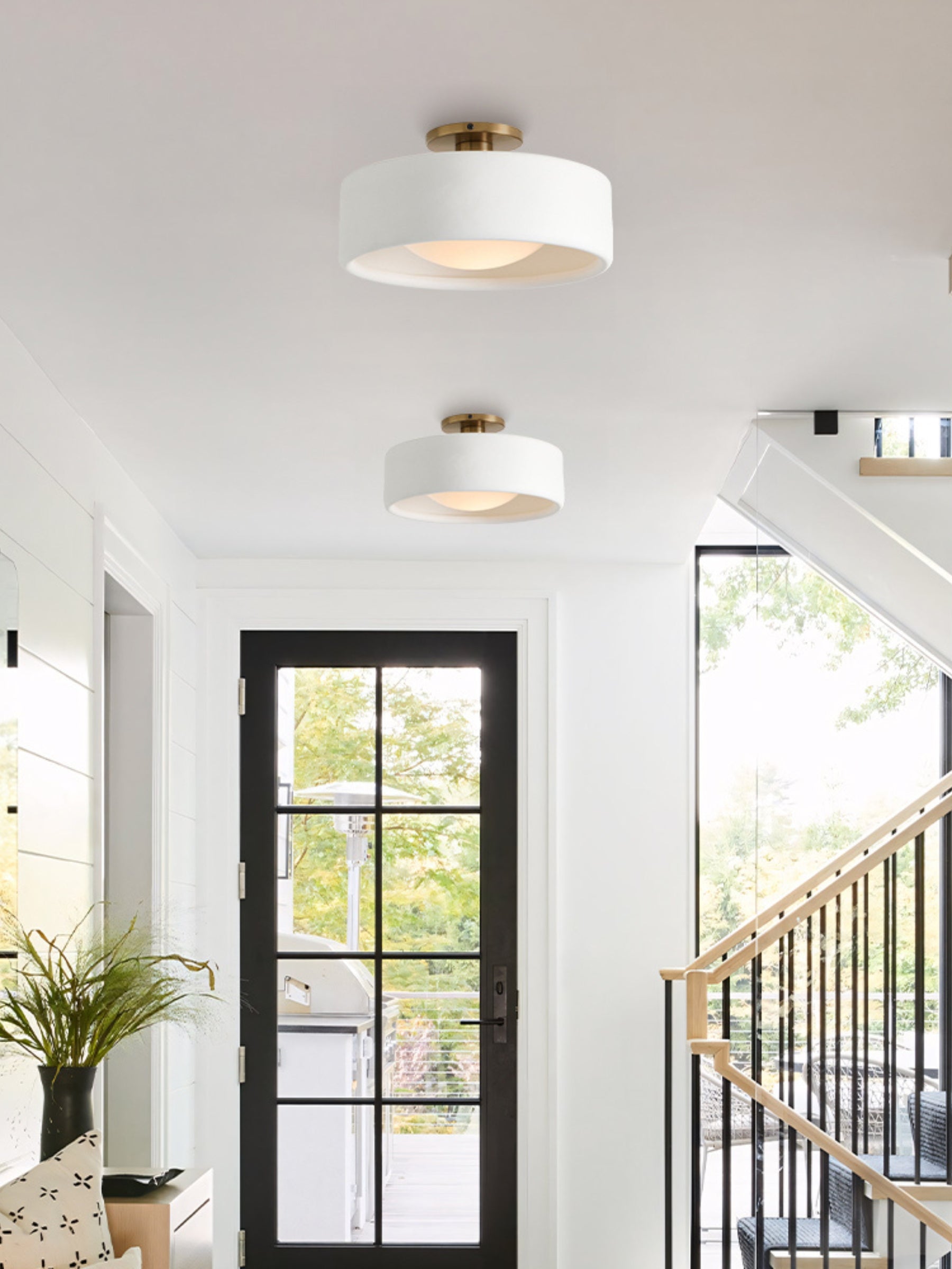 Porcelain Flush Mount Ceiling Light