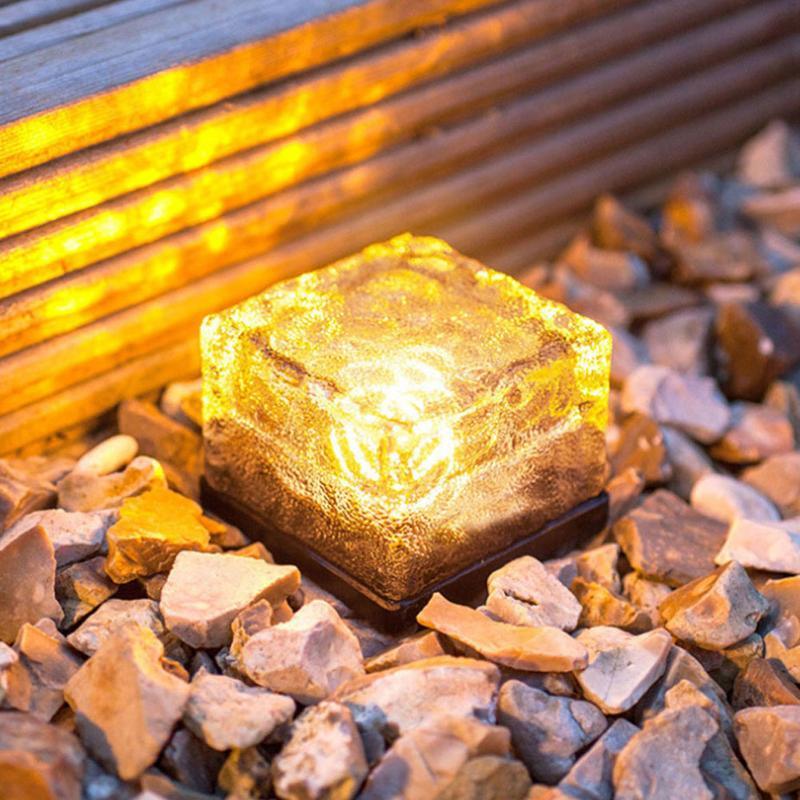 Zonne-energie Tuin Kubus Licht Met Kleurveranderend Water Ripple Effect