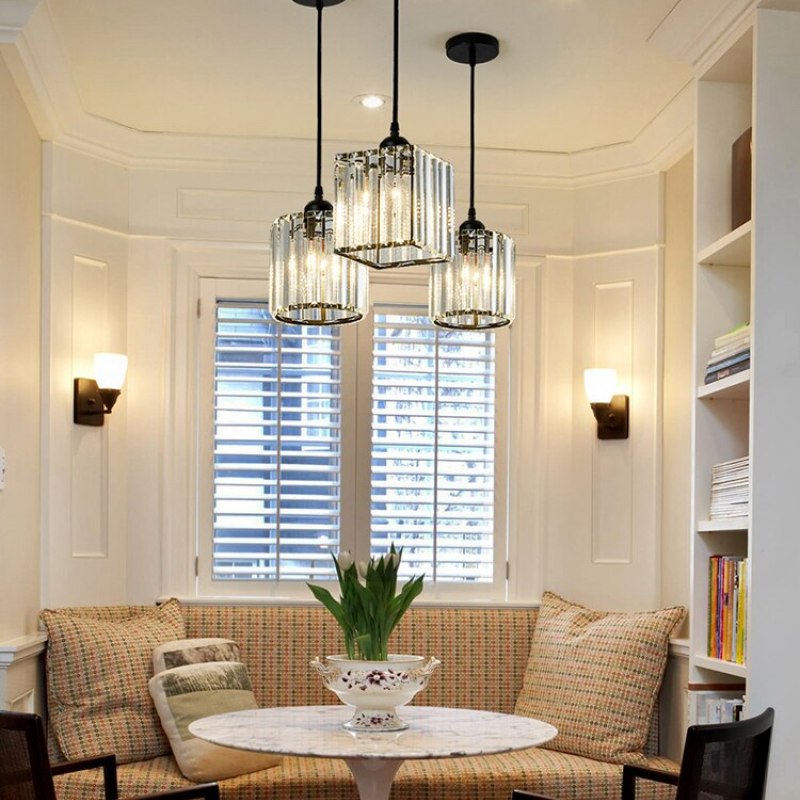 Cluster Pendant Light with Cylindrical Glass Shades