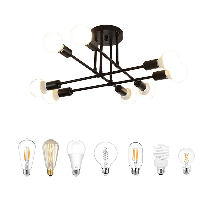 Lustre LED moderne semi-plafonnier pour le salon