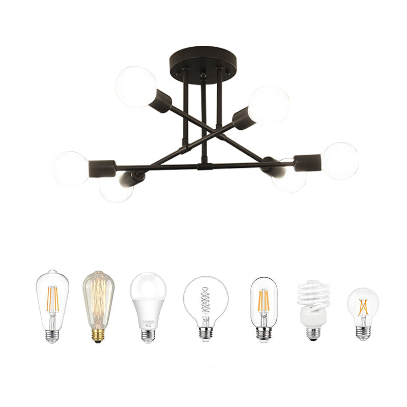 Lustre LED moderne semi-plafonnier pour le salon