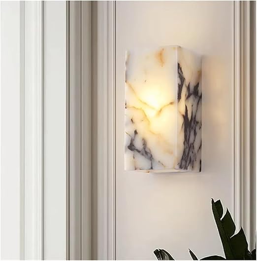 Minimalistisch Marmeren Kubus Wandlicht