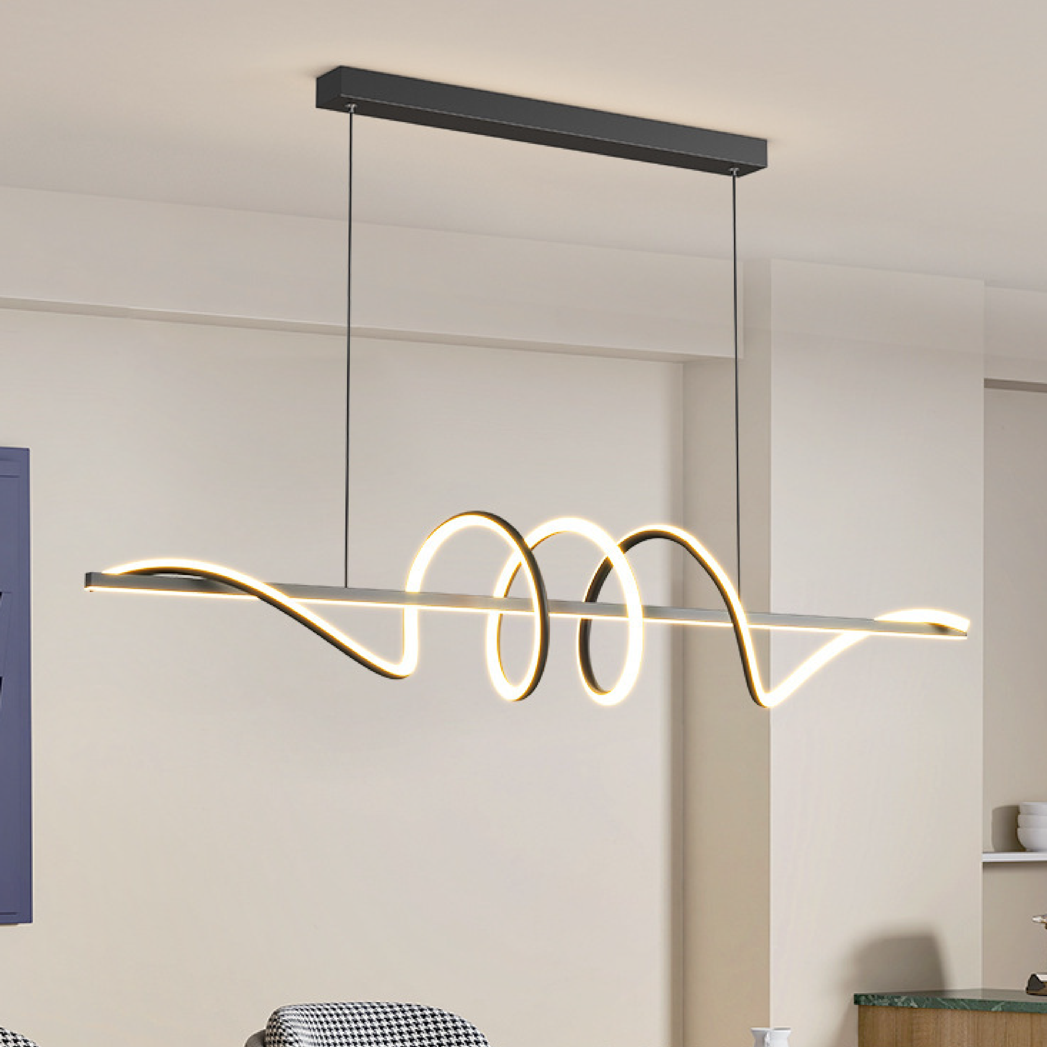 Contemporary LED String Pendant Light