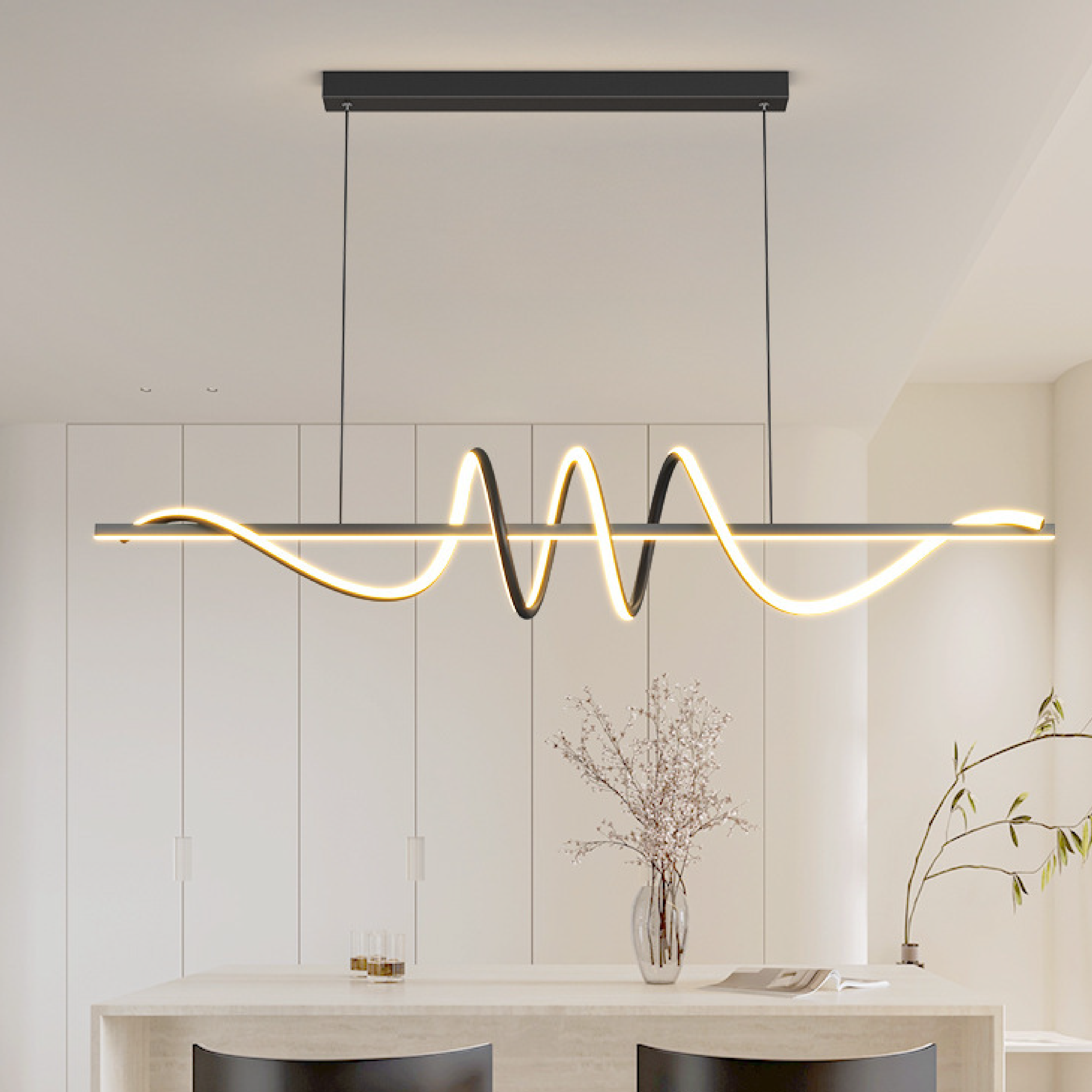 Contemporary LED String Pendant Light