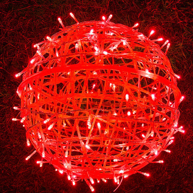 Hanging LED Sphere Lights with Metal Wire Ball Design